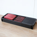 Maxbell Retractable Knife Organizer Versatile Kitchen Utensil Organizer for Home Use Black
