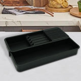 Maxbell Retractable Knife Organizer Versatile Kitchen Utensil Organizer for Home Use Black
