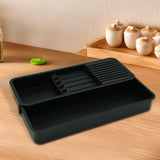 Maxbell Retractable Knife Organizer Versatile Kitchen Utensil Organizer for Home Use Black