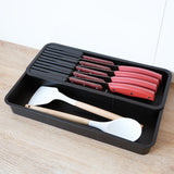 Maxbell Retractable Knife Organizer Versatile Kitchen Utensil Organizer for Home Use Black