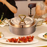 Maxbell Stainless Steel Hot Pot Practical Induction Pan for Caterer Parties Home Use 24cm
