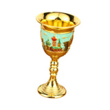 Maxbell Vintage Medieval Goblet Sturdy Pattern Drinking Glass for Blessing Party Bar light green