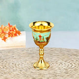 Maxbell Vintage Medieval Goblet Sturdy Pattern Drinking Glass for Blessing Party Bar light green
