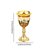 Maxbell Vintage Medieval Goblet Sturdy Pattern Drinking Glass for Blessing Party Bar light pink