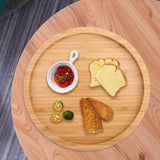 Maxbell Round Serving Tray Dining Easy to Use Fruit Tray for Countertop Kitchen Home