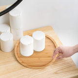 Maxbell Round Serving Tray Dining Easy to Use Fruit Tray for Countertop Kitchen Home