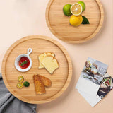 Maxbell Round Serving Tray Dining Easy to Use Fruit Tray for Countertop Kitchen Home