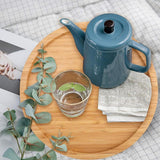 Maxbell Round Serving Tray Dining Easy to Use Fruit Tray for Countertop Kitchen Home