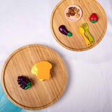 Maxbell Round Serving Tray Dining Easy to Use Fruit Tray for Countertop Kitchen Home