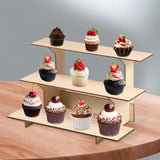 Maxbell Wooden Riser Display Shelf Organizer 3 Tier Decor for Figurines Figures Dorm