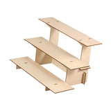 Maxbell Wooden Riser Display Shelf Organizer 3 Tier Decor for Figurines Figures Dorm