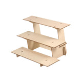 Maxbell Wooden Riser Display Shelf Organizer 3 Tier Decor for Figurines Figures Dorm