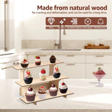Maxbell Wooden Riser Display Shelf Organizer 3 Tier Decor for Figurines Figures Dorm
