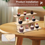 Maxbell Wooden Riser Display Shelf Organizer 3 Tier Decor for Figurines Figures Dorm