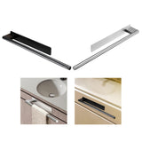 Maxbell Towel Rail No-punched Single Rod Towel Holder for Household Bathroom Balcony Silver