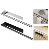 Maxbell Towel Rail No-punched Single Rod Towel Holder for Household Bathroom Balcony Silver