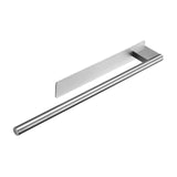 Maxbell Towel Rail No-punched Single Rod Towel Holder for Household Bathroom Balcony Silver