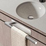 Maxbell Towel Rail No-punched Single Rod Towel Holder for Household Bathroom Balcony Silver