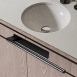 Maxbell Towel Rail No-punched Single Rod Towel Holder for Household Bathroom Balcony Black