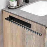 Maxbell Towel Rail No-punched Single Rod Towel Holder for Household Bathroom Balcony Black