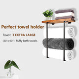 Maxbell Towel Rack Wall Mounted Easy to Install Bathroom Towel Rack for Salon RV SPA