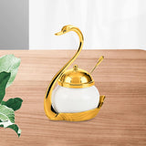 Maxbell Sugar Container Porcelain Canister Spice Container for Sugar Wedding Buffets gold