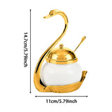 Maxbell Sugar Container Porcelain Canister Spice Container for Sugar Wedding Buffets gold