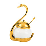 Maxbell Sugar Container Porcelain Canister Spice Container for Sugar Wedding Buffets gold