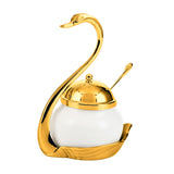 Maxbell Sugar Container Porcelain Canister Spice Container for Sugar Wedding Buffets gold