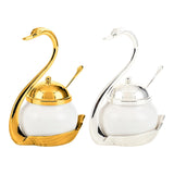 Maxbell Sugar Container Porcelain Canister Spice Container for Sugar Wedding Buffets gold
