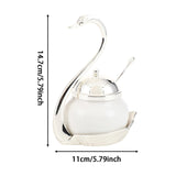 Maxbell Sugar Container Porcelain Canister Spice Container for Sugar Wedding Buffets argent