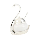 Maxbell Sugar Container Porcelain Canister Spice Container for Sugar Wedding Buffets argent