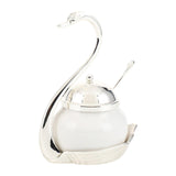 Maxbell Sugar Container Porcelain Canister Spice Container for Sugar Wedding Buffets argent