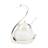 Maxbell Sugar Container Porcelain Canister Spice Container for Sugar Wedding Buffets argent
