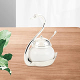 Maxbell Sugar Container Porcelain Canister Spice Container for Sugar Wedding Buffets argent