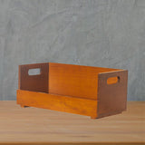 Maxbell Wood Coffee Cup Holder Coffee Bar Organizer for Creamer Stirrers Tea Packets