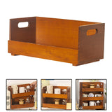 Maxbell Wood Coffee Cup Holder Coffee Bar Organizer for Creamer Stirrers Tea Packets