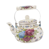 Maxbell Enamel Tea Kettle 2.5L Teakettle Hot Water Tea Kettle for Home Camping Hotel Style A
