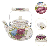 Maxbell Enamel Tea Kettle 2.5L Teakettle Hot Water Tea Kettle for Home Camping Hotel Style A