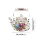 Maxbell Enamel Tea Kettle 2.5L Teakettle Hot Water Tea Kettle for Home Camping Hotel Style A