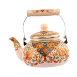Maxbell Enamel Tea Kettle 2.5L Teakettle Hot Water Tea Kettle for Home Camping Hotel Style B