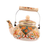 Maxbell Enamel Tea Kettle 2.5L Teakettle Hot Water Tea Kettle for Home Camping Hotel Style B