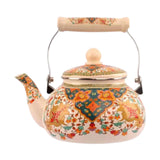 Maxbell Enamel Tea Kettle 2.5L Teakettle Hot Water Tea Kettle for Home Camping Hotel Style B