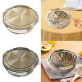 Maxbell Divided Serving Tray Food Tray Snack Tray for Party New Year Spring Festival white