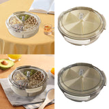 Maxbell Divided Serving Tray Food Tray Snack Tray for Party New Year Spring Festival white