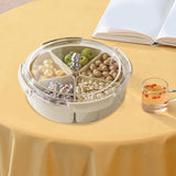 Maxbell Divided Serving Tray Food Tray Snack Tray for Party New Year Spring Festival white
