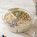 Maxbell Divided Serving Tray Food Tray Snack Tray for Party New Year Spring Festival white
