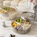 Maxbell Divided Serving Tray Food Tray Snack Tray for Party New Year Spring Festival white