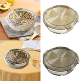 Maxbell Divided Serving Tray Food Tray Snack Tray for Party New Year Spring Festival white