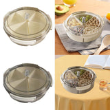 Maxbell Divided Serving Tray Food Tray Snack Tray for Party New Year Spring Festival white